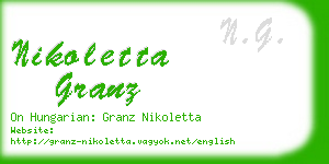 nikoletta granz business card